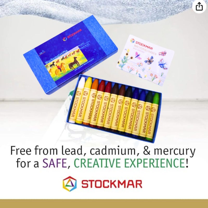 STOCKMAR Beeswax Stick Crayons, Set of 12 Assorted Colors in a Sturdy Storage Box â€“ Break-Resistant Wax Art Crayons with Natural Beeswax, Rich Pigments & Smooth Color Application, Made in Germany - Image 3